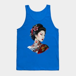 Japanese Geisha Tattoo Tank Top